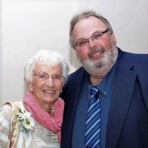 Bob Mahar with Ruth Colvin, Founder of Literacy Volunteers